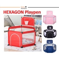 [Ready Stock] Hexagon Baby Kid Playpen Safety Fence Playground/ Pagar Permainan Segi Enam Kanak-kanak Bayi