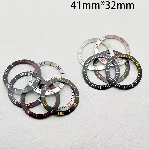 Mod 41mm*32mm Stainless Steel Watch Bezel Insert Fits King Samurai Series Water Ghost SRPF79K1 Watch