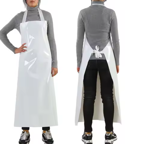 TPU waterproof and oil resistant apron for men working in slaughterhouses aquatic food factories hou