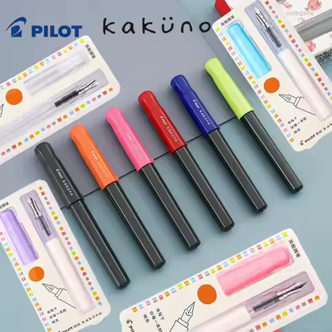 Pilot Kakuno Fountain Pen Anti-Roll Barrel Beginner Friendly Grip Smooth Writing Calligraphy Pens Co
