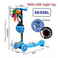 Kid Kick Scooter 3 Wheel KK Scooter Bicycle Height Outdoor Pretend Play Jualan Baby Toy Mainan