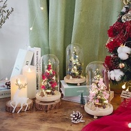 永生花聖誕樹LED玻璃罩大款 /夜燈/聖誕禮物/聖誕節/交換禮物