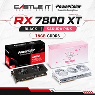 PowerColor AMD Radeon RX 7800 XT 16GB GDDR6 Graphics Card Hellhound Sakura OC