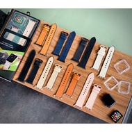 DC151 Smooth leather smart watch strap with case