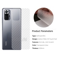 5 pcs Realme 9 Pro Plus 3D Curved Transparent Carbon Fiber Sticker Film For Realme 9 Pro Plus Back C