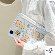 IPad Magnetic Acrylic - Blue Learning Bear IPad Cover 2019 10.2 IPad Air 4 10.9 IPad 9.7-inch tablet