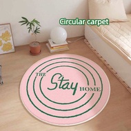 Girl Pink Round Bedroom Bedside Carpet Living Room Coffee Table Mat Home Children's Room Letter Floor Mat Study Carpet