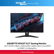 GIGABYTE M32UP 31.5" 4K UHD 160Hz SS IPS Gaming Monitor