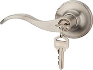 HENYIN Wave Lever Keyed Entry Door Lock/Door Knob Hardware Wave Handle and Closet Lockset (805SN-L)