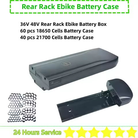 36V 37V 48V Ebike Battery Box City Bike Rear Rack Carrier E-bike Battery Case Housing for Phylion XH