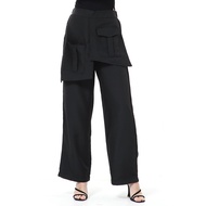 Hamlin Stella Long Pants Women's Casual Long Pants Pocket Model Cotton Material ORIGINAL - Black
