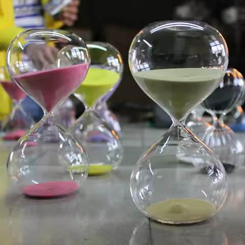 9 Color Glass Hourglass Sand Timer Fashion Home Decor Birthday 3/5 Minute Love Valentine's Day Gift 