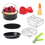 Air Electric Fryer Accessories 23cm Set Baking Basket Grill Suitable for 7in8 Piece Kit 3.5 QT-7.2 Q