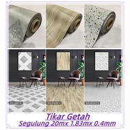 Baru Colak Tikar Getah 20m x 1.83m (6 kaki) Tebal 0.4mm Tebal PVC Vinyl Carpet Flooring Rug Mat-Read