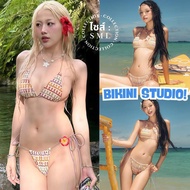 BIKINI STUDIO Women's Swimsuit Tie-Up Graphic Pattern Bright Colors Wear To The Beach Available In S