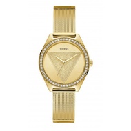 Guess W1142L2 Glitz Crystal Gold Dial Ladies Watch