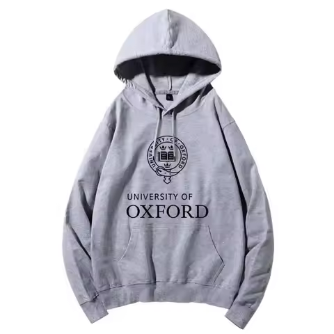 Oxford University Oxford UK School Uniform Hooded Sweatshirt Print Men and Women Couple Outdoor Long