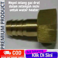 Nepel Selang Gas Drat Dalam Setengah Inchi Untuk Water Heater