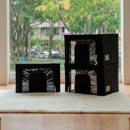 【ikloo】牛津布鋼骨折疊收納箱66L-3入組 v