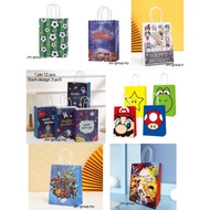 Paper Bag 12PCS (SPACE / ROBLOX GIRL / ROBLOX /BOBOIBOY / AVENGERS /SUPER MARIO / FOOTBALL) For Children Kraft Paper Bag