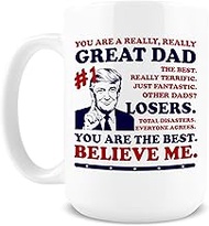 Hogg Best Dad Trump 15oz Ceramic Coffee Mug, Worlds Best Dad Gifts, Father's Day Gifts, Best Dad Eve