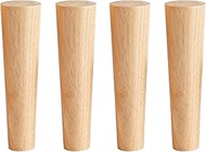 Heavy Duty Solid 4 Pack Wooden Furniture Legs,Sofa Legs Replacement Furniture Feet,Armchair Support 