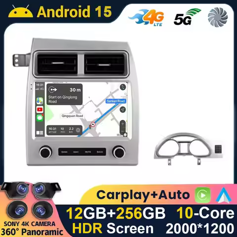 Android 15 Wireless CarPlay Auto For Audi Q7 4L 2005 - 2015 MMI 2G 3G Car Radio Multimedia Player GP