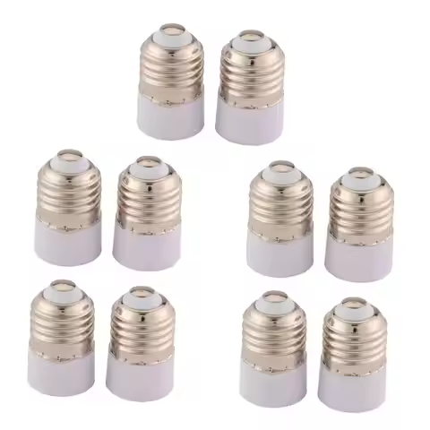 10 Pieces E27 to E14 Socket Adapter Heat Resistant Screw Light Bulb Socket