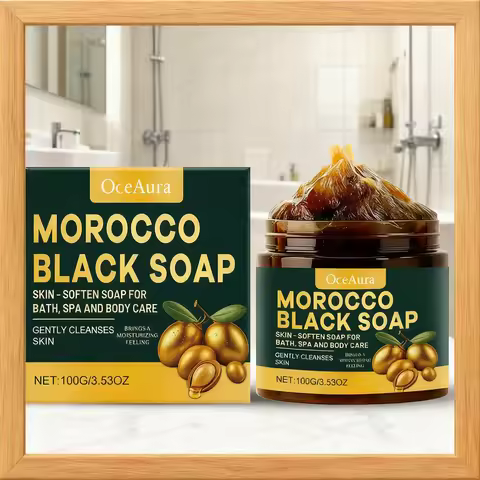 1/2/3pcs Morocco Black Soap Deep Cleaning Remove Dead Skin Cells Gentle Care Body Moisturizing Brigh