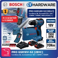 Bosch PRO GSR18V-52 Cordless BL Screwdriver 18V | 13MM | 70NM | Replace GSR180-LI [ GSR18V52 ]