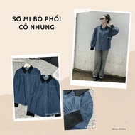 Velvet Collar Cowboy Shirt-11459
