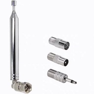 FM Telescopic Radio Antenna - Universal Rotatable Stainless Steel FM Antenna, DAB Radio Antenna