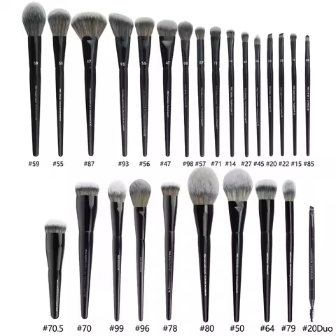 5/16/26pcs/set Black Powder Makeup Brushes Angled Sculpting Foundation Face essential cosmetic tools