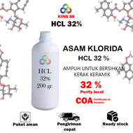 HCL 32% 200 gram / Cairan Pembersih Kerak Keramik / Porcelain / HCL 32% Murah