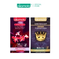 [Bundle of 2] Okamoto Orchid Ultra Thin Condoms 12s + Crown Condoms 12s