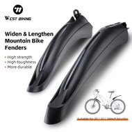 WEST BIKING Fender Mountain Bike Tire Mudguard 20 22/ 24 inch BMX Front Rear Mudguard Set Mountain B