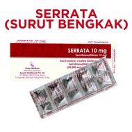 Serrata Serratiopeptidase 10mg Tablet 10’s Strip | Ubat Surut Bengkak Gusi Tonsil Kaki & Anti-Radang