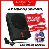 6.5" Inch Active Subwoofer Underseat Slim Active Subwoofer Car Built-In Amplifier ( NEW )