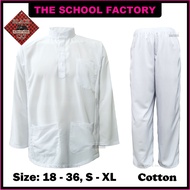 Baju Melayu Sekolah Agama Kain Cotton TC SEPASANG JENAMA BLACK CAT TAIPING KAIN SOFT COTTON