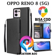 Oppo RENO 8 (5G) FLIP LEATHER CASE PREMIUM-FLIP WALLET LEATHER CASE For OPPO RENO 8 (5G) - WALLET CASE-FLIP COVER LEATHER-Book COVER