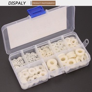 350PCS 364PCS HARD TYPE Nylon Washer Flat Gasket M2 M2.5 M3 M4 M5 M6 M8 White Plastic Sealing O-ring