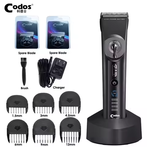New Codos CHC925 Professional Electric Clipper for Men Baby LCD Display Rechargeable Hair Trimmer Ba