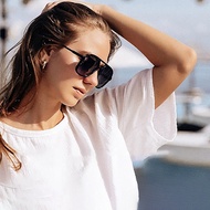 Classic Double Bridge Sunglasses Stylish Pilot Sunshades Polarized Lenses Eye Protect Sun Glasses  E