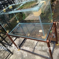 rak + aquarium 100x40x50 full 8mm
