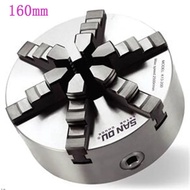 160mm 6 Jaw Lathe Chuck Self-Centering Chuck 6'' 6  Plain Back Hardened Steel for CNC Milling Lathe 