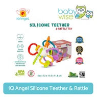 IQ Angel Silicone Teether & Rattle - Baby Teether Toy