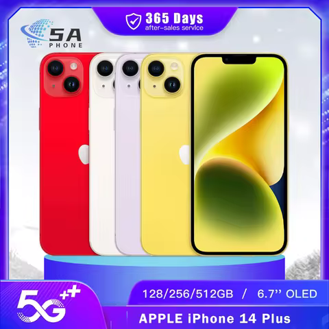 Original Apple iPhone 14 Plus 5G Mobile Phone 6GB RAM 128GB/256GB ROM Face ID NFC 6.7" Dual 12MP A15