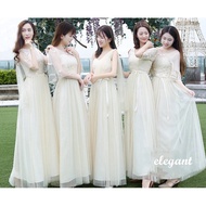 Women Elegant Champagne Wedding Dinner Evening Dress Gown Bridesmaid Dresses