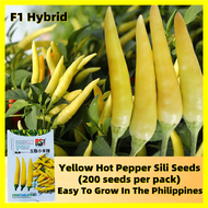 Yellow Pepper Seeds for Planting - Hybrid 200 Seeds Hot Pepper Sili Vegetable Seeds for Gardening Ye