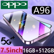 โทรศัพท์ Android A96เดิมราคาต่ำ 4G/5G 12GB + 512GB 7.5 นิ้ว HD แบบเต็มหน้าจอสมาร์ทโฟน Android โทรศัพท์มือถือราคาต่ำ 4G สมาร์ทโฟน คลังสินค้าขายตรงขายดีท